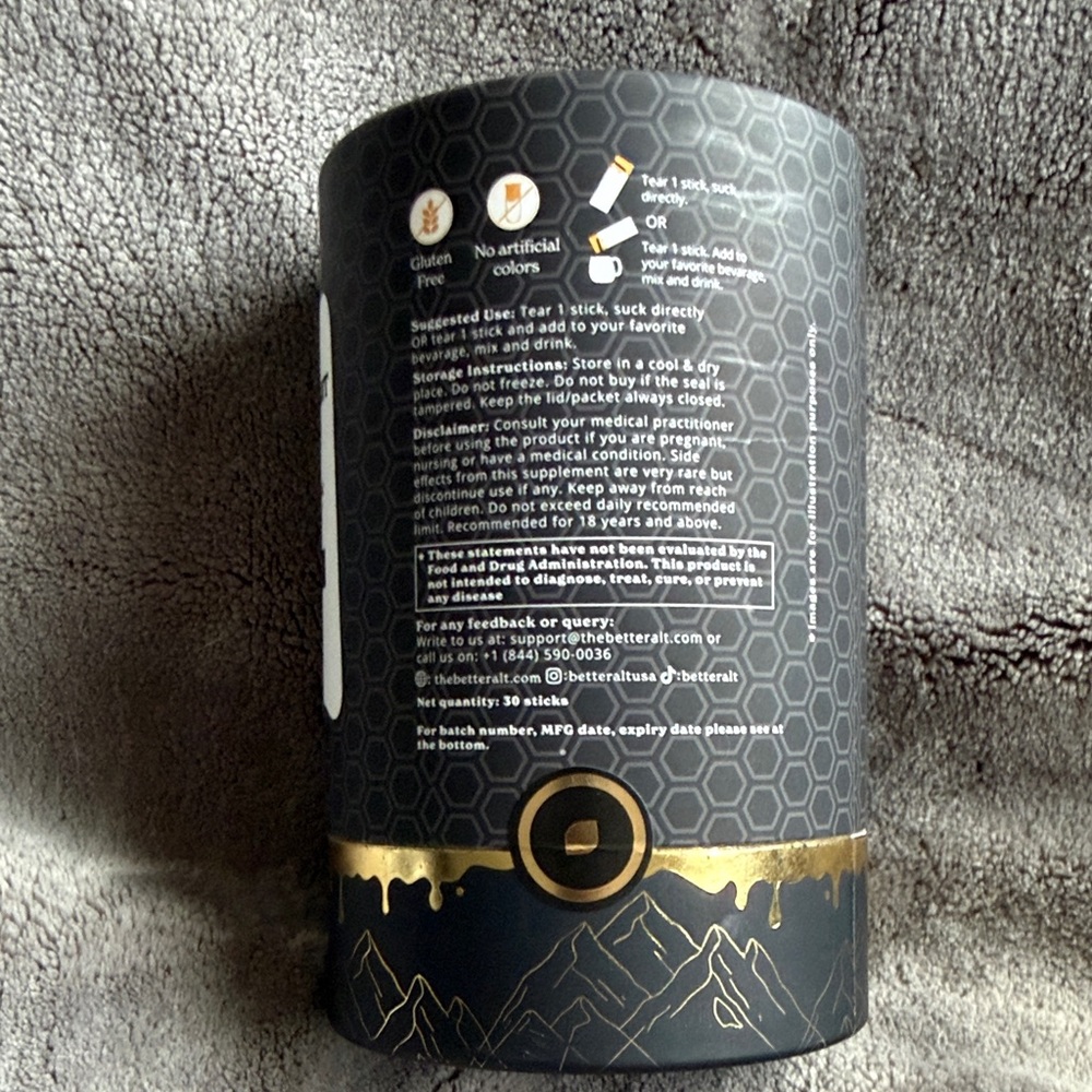 Himalayan Shilajit Honey Sticks - Black & Gold - Picture 2 of 4